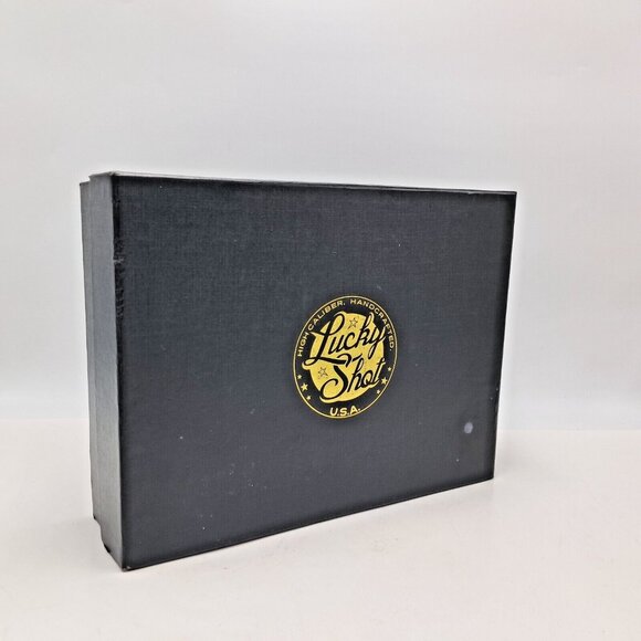 Lucky Shot Bullet Whiskey Glasses- Set of 4 With Matching Coasters And Holder - Picture 12 of 15